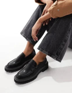 Loafers*ONLY Loafer With Contrast Stitching In Black