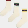 Socks*Polo Ralph Lauren 3 Pack Sport Socks With Logo Stripe In Cream