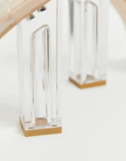 Sandals*Public Desire Alia Clear Strap Heeled Sandals Beige