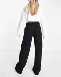 Trousers & Leggings*Pull&Bear Wide Leg Cargo Trousers In Black