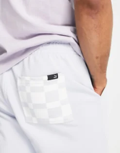Tracksuits*Puma Downtown Joggers With Checkerboard Pocket In Pale Blue Artic Ice