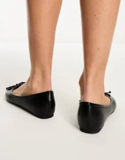 Flat Shoes*Raid Wide Fit Marie Ballet Flat With Bow In Black Black Pu