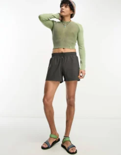 Swimwear*Reclaimed Vintage Swim Shorts In Short Length In Black