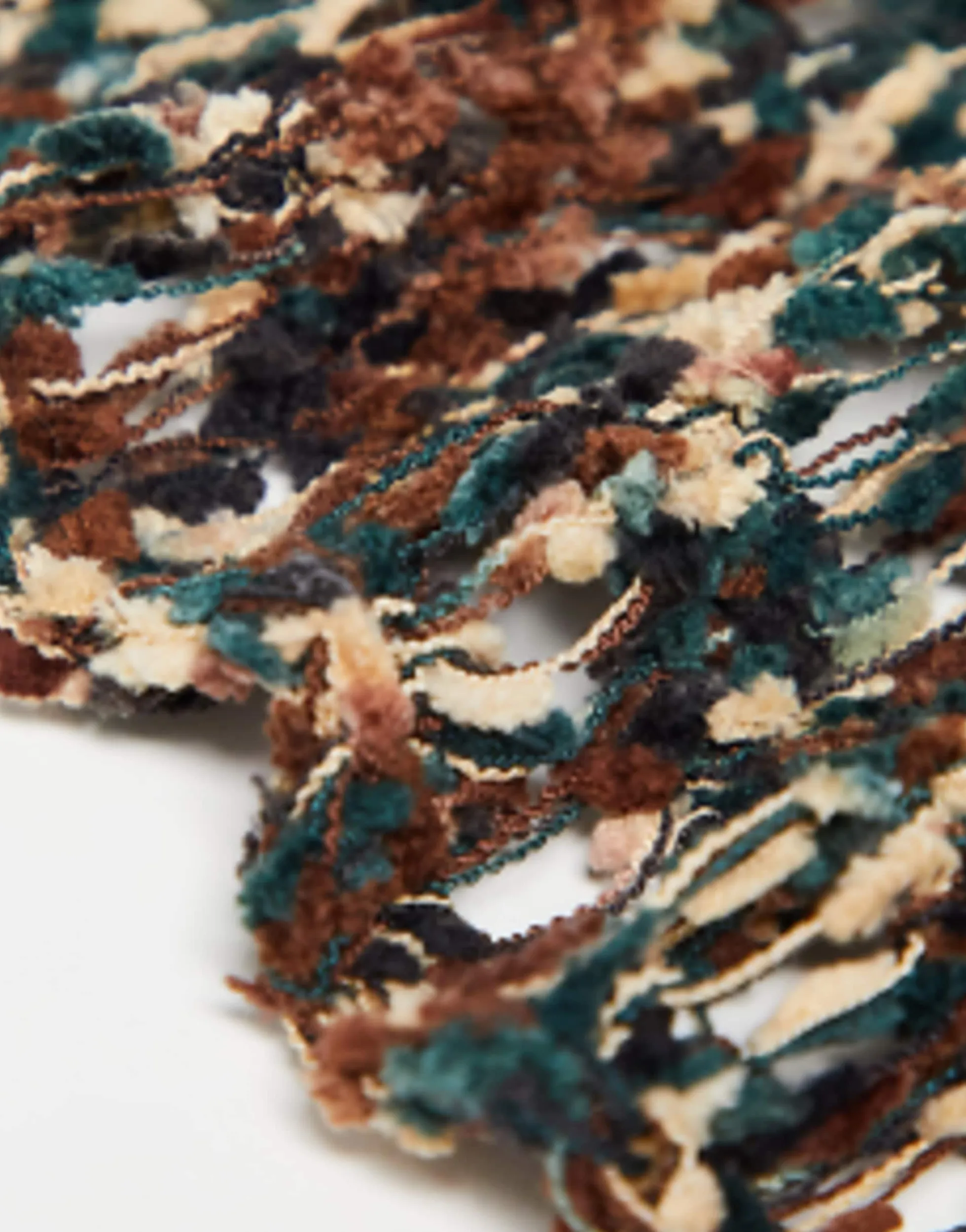 Scarves*Reclaimed Vintage Unisex Chenille Skinny Scarf In Camo Multi