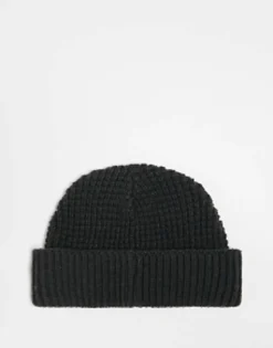 Caps & Hats*Reclaimed Vintage Unisex Waffle Beanie In Co-Ord Charcoal