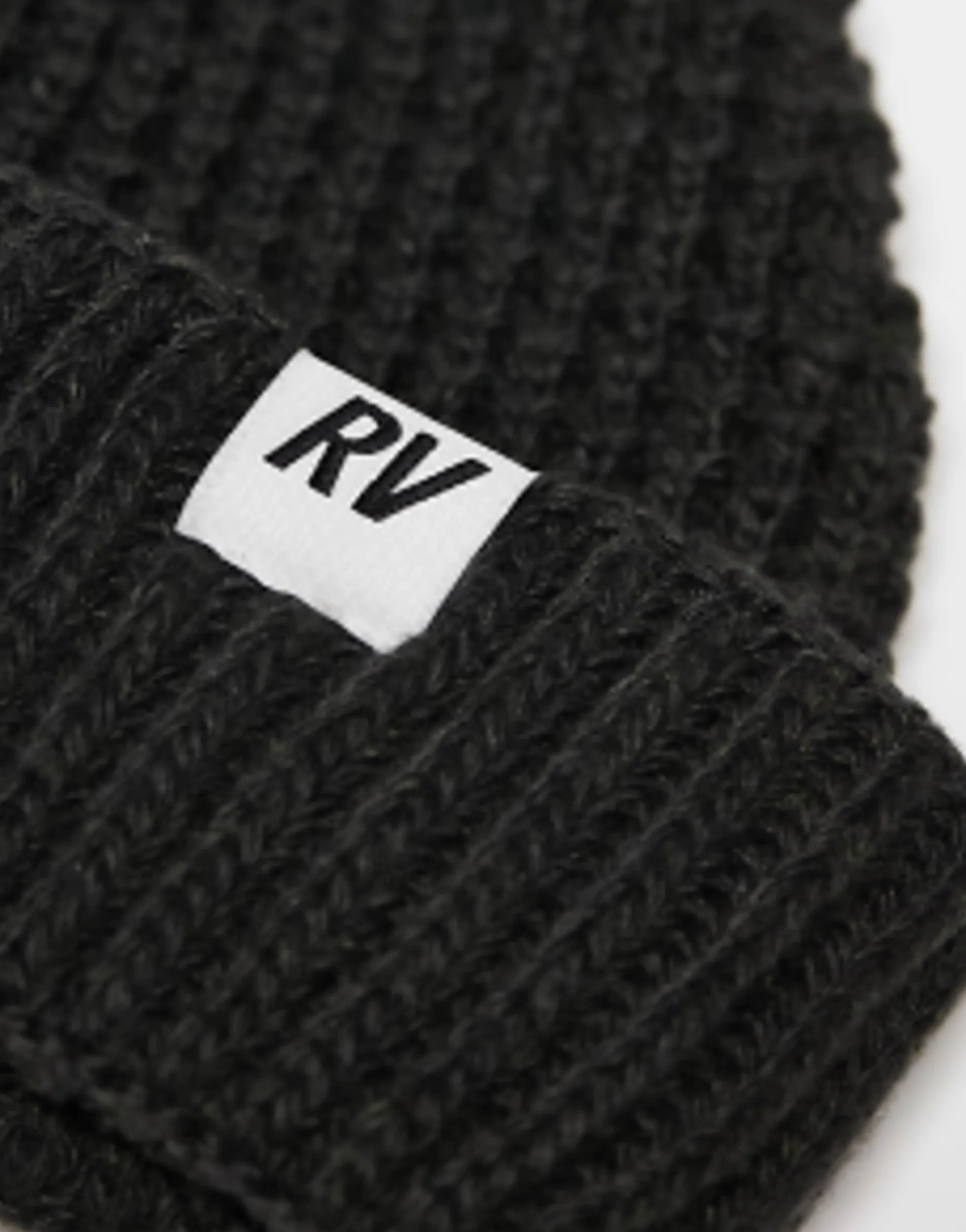 Caps & Hats*Reclaimed Vintage Unisex Waffle Beanie In Co-Ord Charcoal