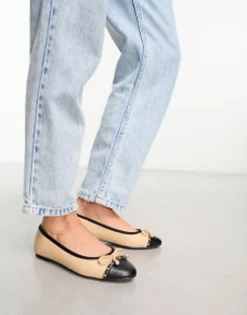 Flat Shoes*River Island Ballerina Pump In Beige