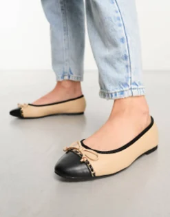 Flat Shoes*River Island Ballerina Pump In Beige