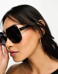 Sunglasses*River Island Oversized Angular Glasses In Black
