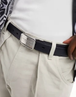 Belts*River Island Reversible Belt In Navy