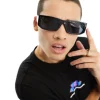 Sunglasses*River Island Square Sunglasses With Tort Arm Detailing In Black