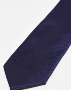 Ties*River Island Twill Tie In Navy