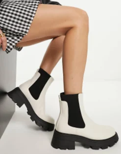 Chelsea Boots*Schuh Adaline Chunky Chelsea Boots In Ecru