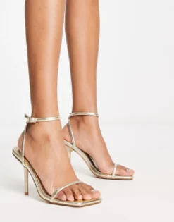 Sandals*SIMMI Shoes Simmi London Novalee Barely There Sandals In Gold