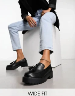 Loafers*Simply Be Wide Fit Classic Chunky Sole Loafers In Black