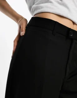 Trousers & Leggings*Stradivarius Petite Tailored Straight Trouser In Black