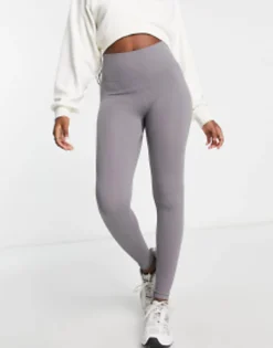 Trousers & Leggings*Stradivarius Seamless Ribbed Leggings In Charcoal Charcoal Grey