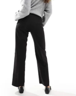 Trousers & Leggings*Stradivarius Tailored Straight Leg Trouser In Black