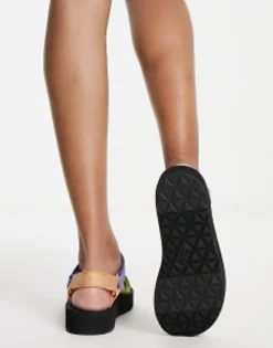 Flat Sandals*Teva Midform Universal Chunky Sandals In Metallic Lilac Multi