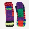 Gloves*The Ragged Priest Spliced Knit Fingerless Gloves In Multi