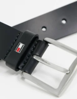 Gifts*Tommy Hilfiger New Denton 3.5Cm Leather Belt In Black