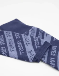 Gloves*Tommy Jeans Fingerless Gloves In Logo Stripe Navy