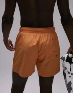 Swimwear*Topman Swim Shorts In Orange