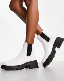 Chelsea Boots*Topshop Bella Chunky Chelsea Boot In White