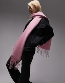 Scarves*Topshop Sofia Supersoft Wide Scarf In Pink
