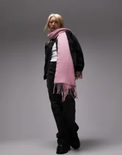 Scarves*Topshop Sofia Supersoft Wide Scarf In Pink
