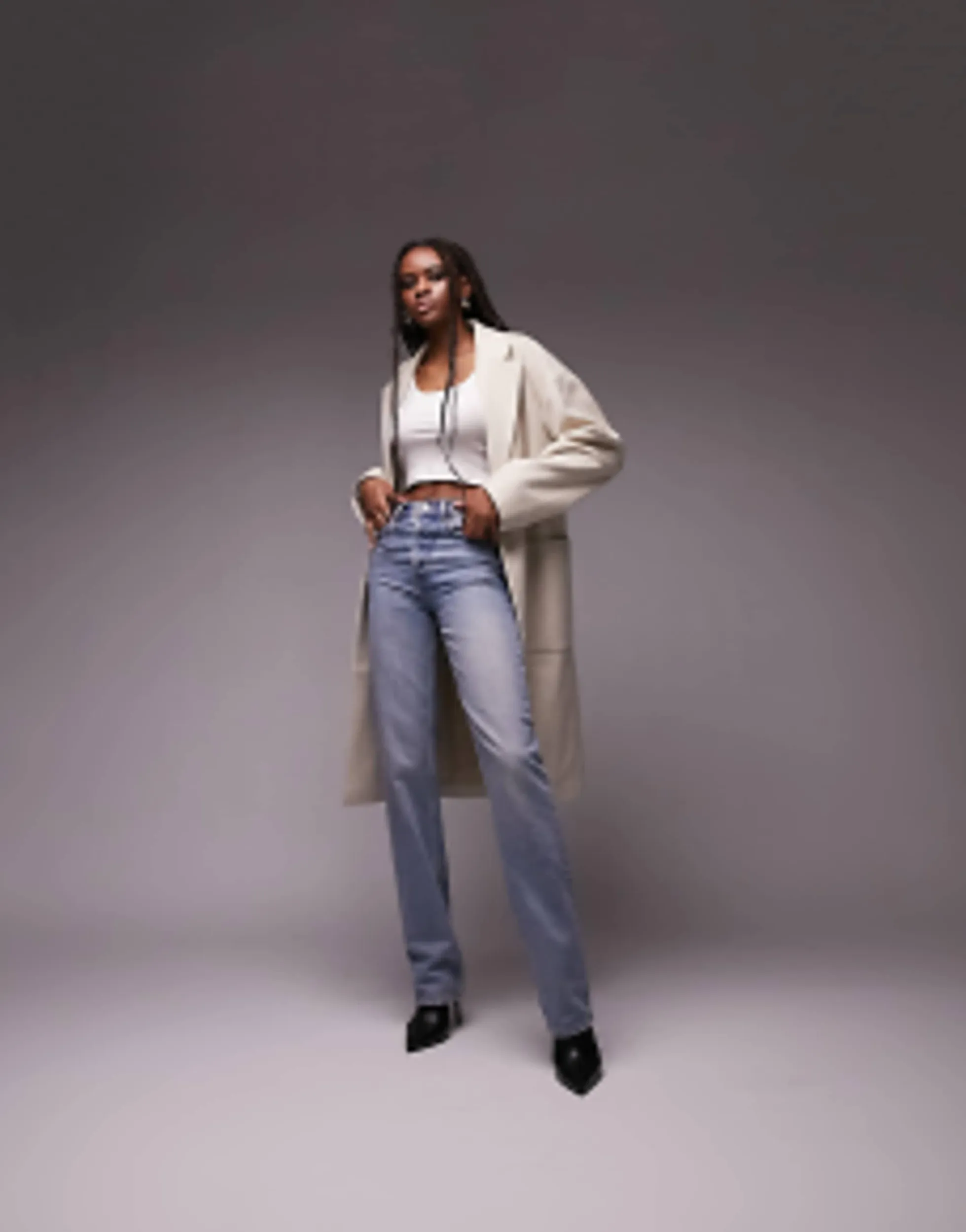 Tall*Topshop Tall Chuck On C In Oat