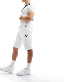 Shorts*True Religion Jersey Shorts In White
