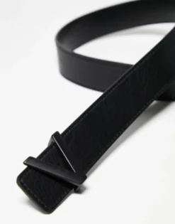 Belts*Valentino Bags Amaretto Belt In With Tonal V Logo Black