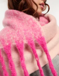 Scarves*Vero Moda Brushed Check Scarf In Pink