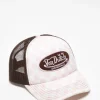 Caps*Von Dutch Tampa Trucker Cap In Checkerboard Print - Exclusive To Asos Pink