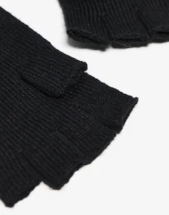 Gloves*Weekday Unisex Wood Fingerless Gloves In Black
